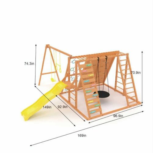 Sycamore Swing Set and Outdoor Climber Dimensions min