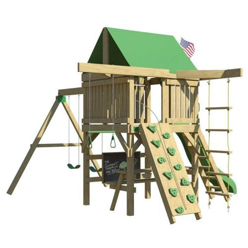 TheSwingSetCo.SummitSwingSet SpaceSaverEditionRearSideView