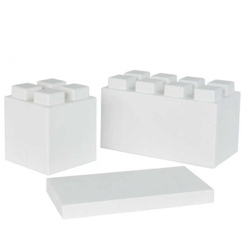 White Colored Jumbo Sized Interlocking Building Blocks by Everblock