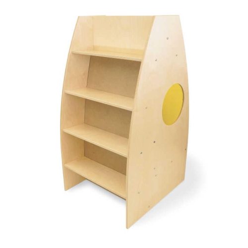 WhitneyBrothers AloneZone QuietAreaPrivateReadingChair Bookshelf WB0240 EmptyBackside min