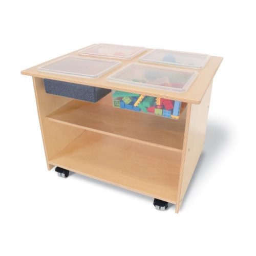 WhitneyBrothers MobileSensoryPlayTableWith4TraysandLids WB1775