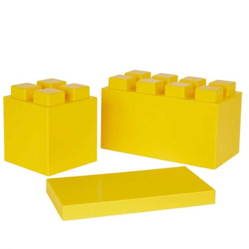 Yellow Single Color Interlocking Blocks by Everblock