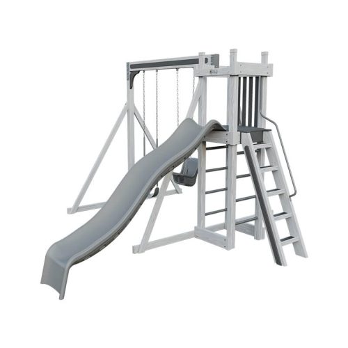 base camp 22 vinyl playset ash wood gray front right