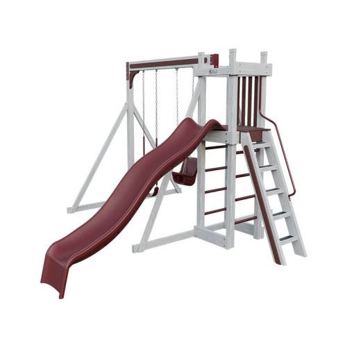 base camp 22 vinyl playset ash wood red front right