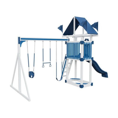 base camp 35 vinyl playset white blue back left