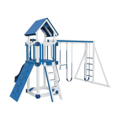 base camp 44 vinyl playset white blue back left