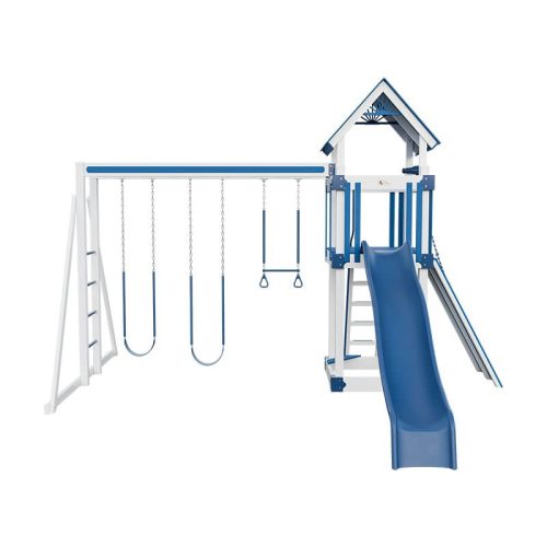 base camp 44 vinyl playset white blue front