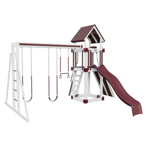 base camp 44 vinyl playset white red front left