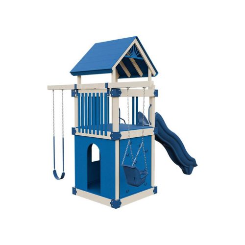 base camp 55 clubhouse vinyl playset almond blue back right