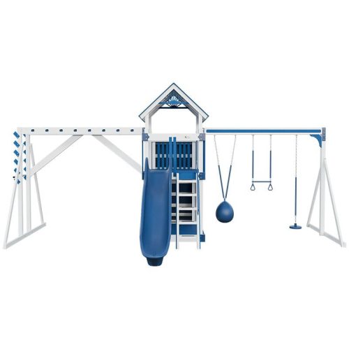 base camp 55 fitness vinyl playset white blue front