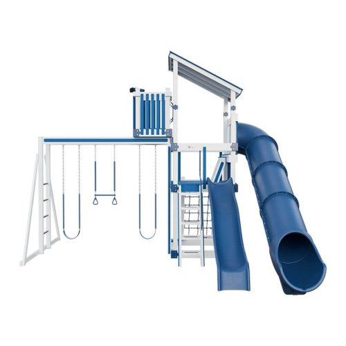 base camp 55 lookout vinyl playset white blue front