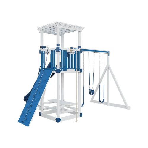 base camp 55 stargazer vinyl playset white blue back left