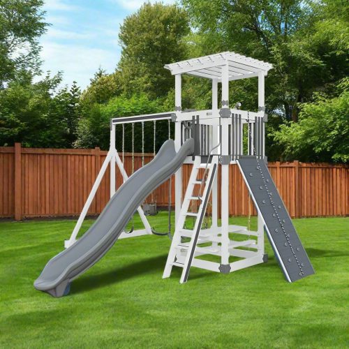 base camp 55 stargazer vinyl playset white gray front right