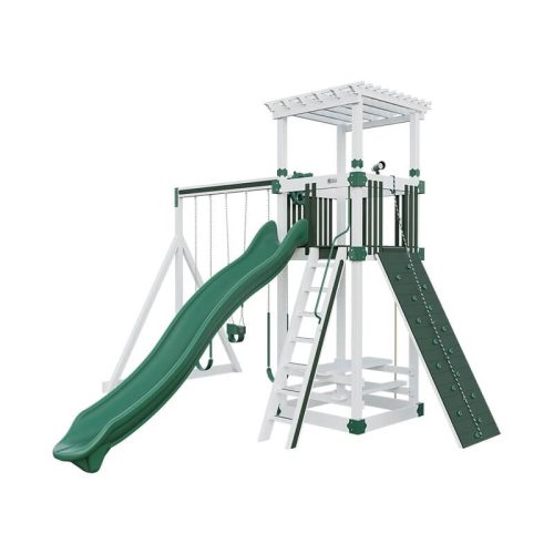 base camp 55 stargazer vinyl playset white green front right