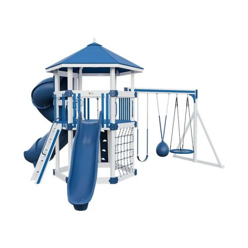 base camp 77 honeycomb vinyl playset white blue front