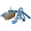 buccaneer pirate ship outdoor playset white blue front