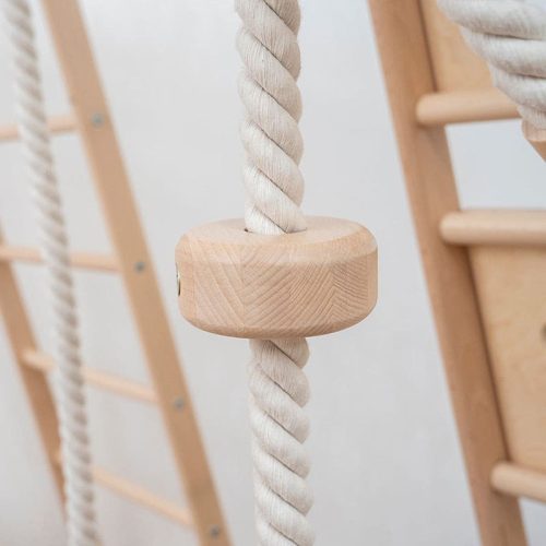 climbing playground close up rope