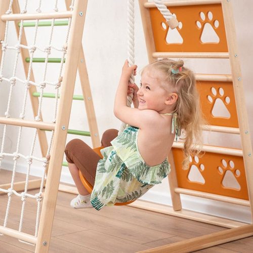 climbing playground girl playing swing