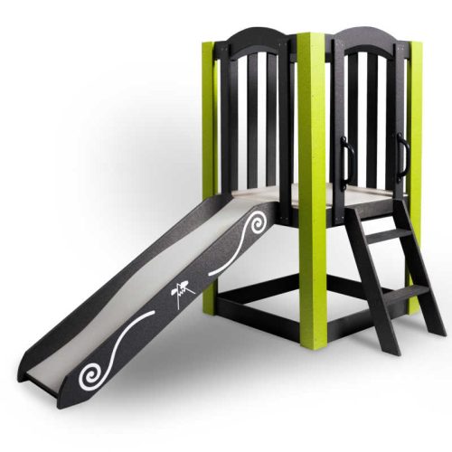 Indoor Outdoor Playset slide lime