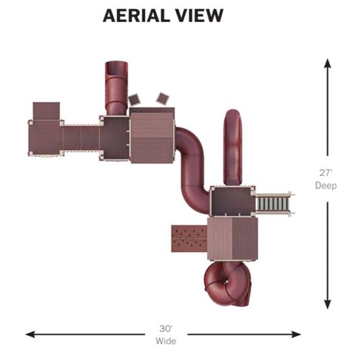 junior dreamweaver vinyl playground set aerial view