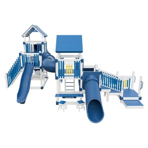 junior dreamweaver vinyl playground set white blue front