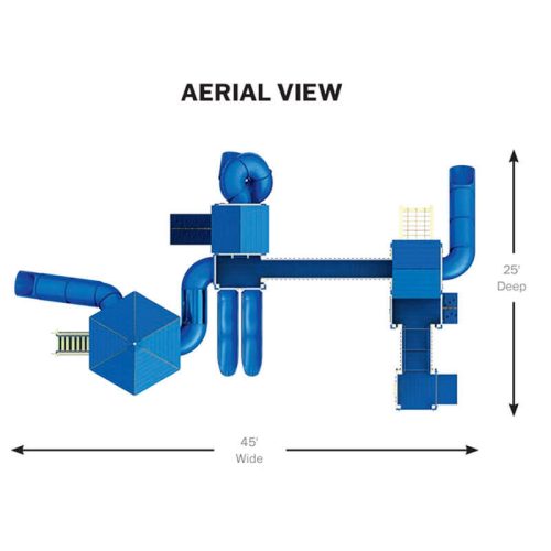 junior power play vinyl playground set aerial view