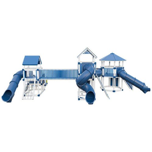 junior power play vinyl playground set white blue back