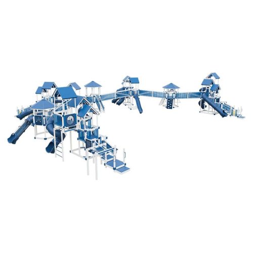 mighty adventure commercial playground equipment white blue back left