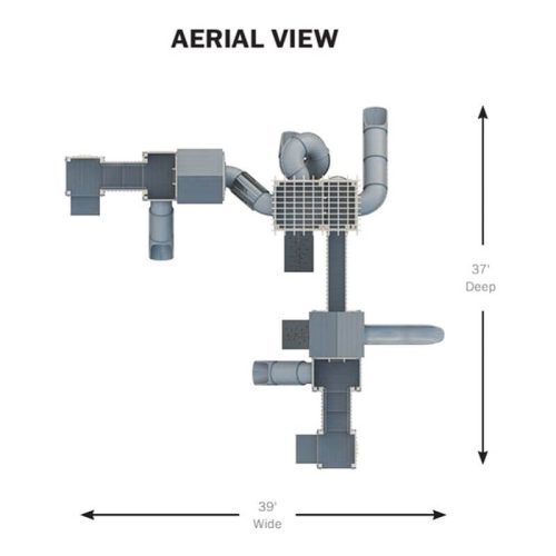 mighty escape commercial playground equipment aerial view