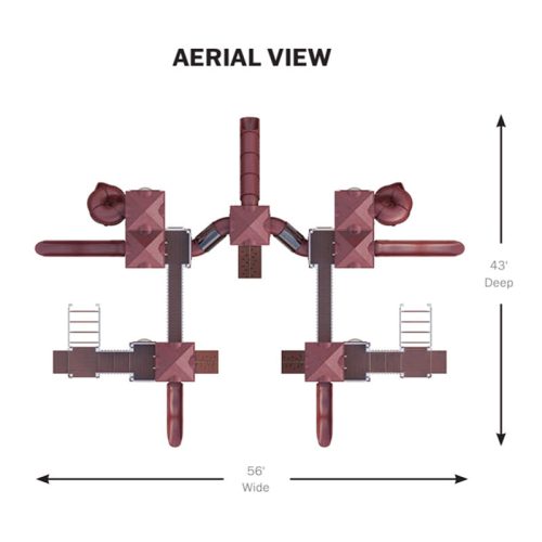 mighty expedition commercial playground equipment aerial view