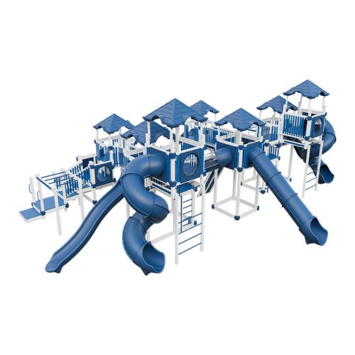 mighty expedition commercial playground equipment white blue back left