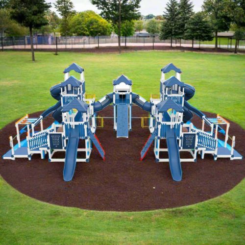 mighty expedition commercial playground equipment white blue front 1 min