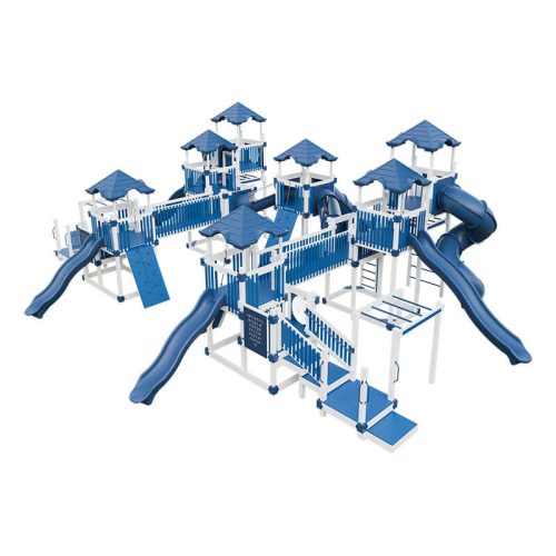 mighty expedition commercial playground equipment white blue front right