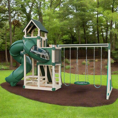 super 48 turbo vinyl playset almond green back right