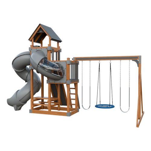 super 48 turbo vinyl playset chestnut wood gray back right