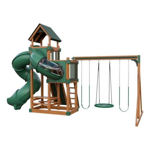 super 48 turbo vinyl playset chestnut wood green back right