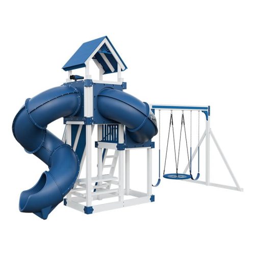 super 48 turbo vinyl playset white blue back left