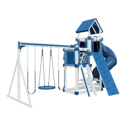 super 48 turbo vinyl playset white blue front left