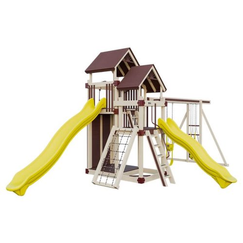 super 59 adventure vinyl playset almond red yellow front left