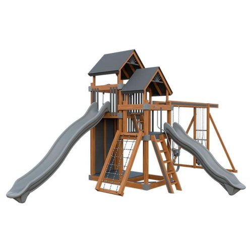 super 59 adventure vinyl playset chestnut wood gray front left