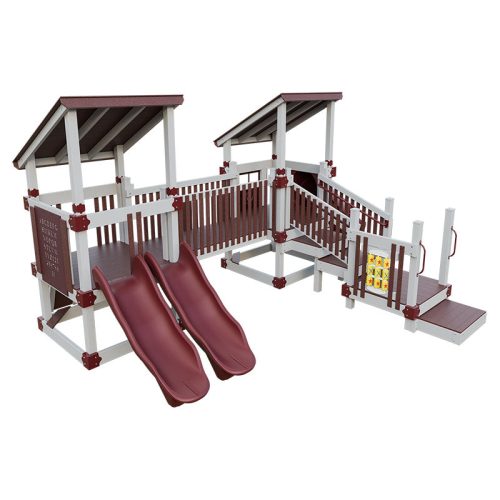 tiny fun quest preschool playground white red front left