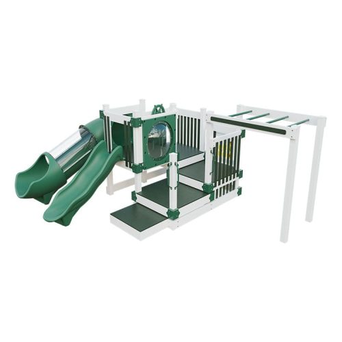 tiny island preschool playground white green front right