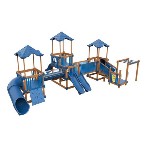 tiny_town_preschool_playground_chestnut_wood_blue_front_left