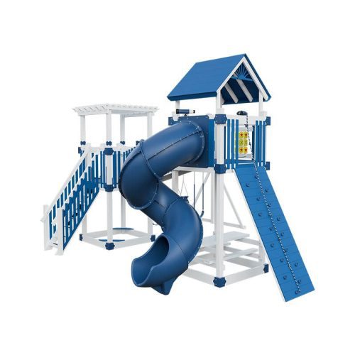 traverse amish made vinyl playset white blue back left